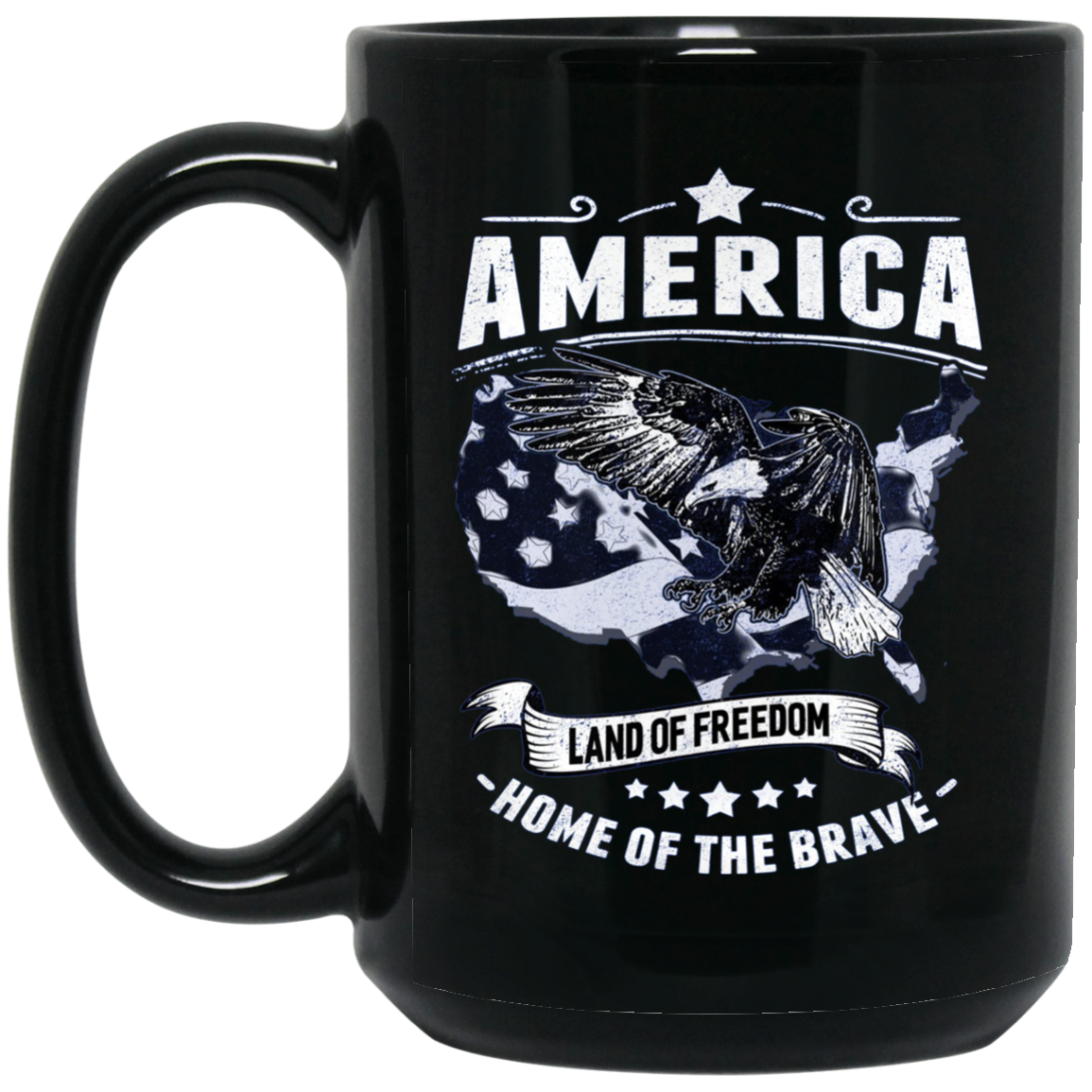 America Land of Freedom Home of the Brave TShirt Patriotic