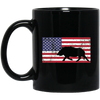 Image of American Flag Patriotic Wild Feral Pig Hunting T-Shirt USA