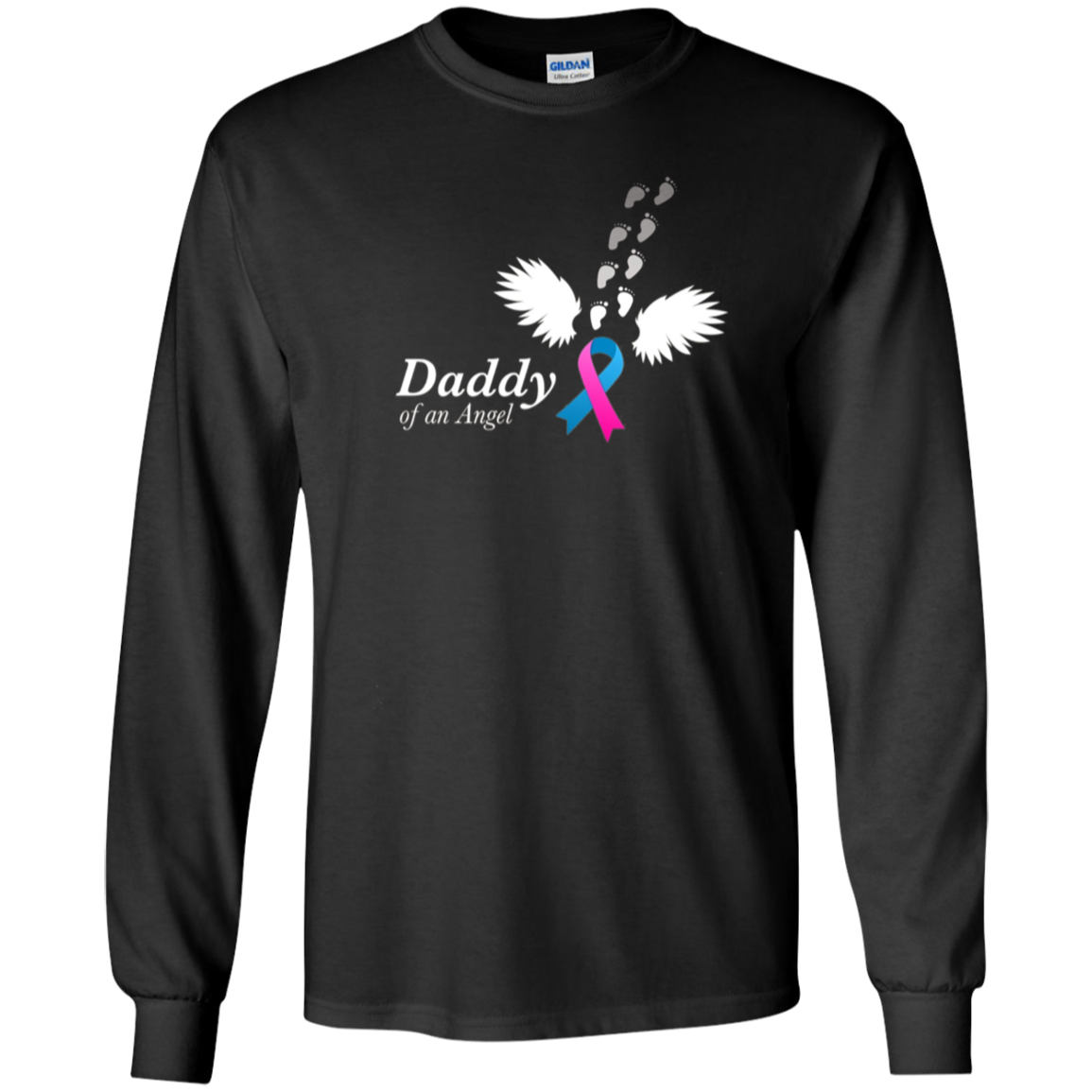 Angel Daddy T-Shirt. Miscarriage Awareness Infant Loss Tee