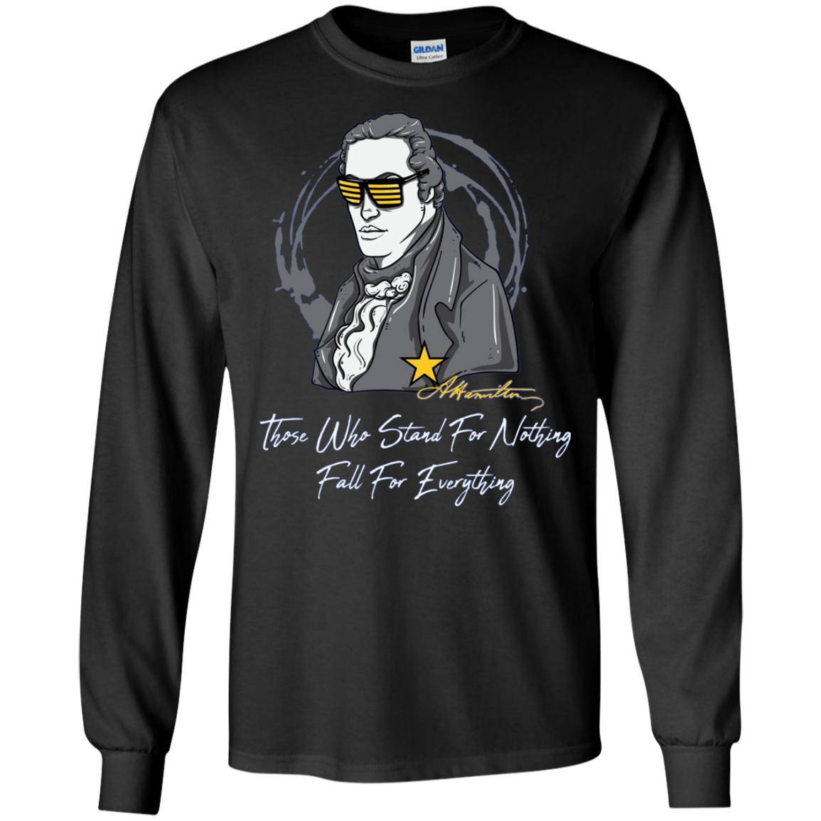 Alexander Hamilton Long Sleeve T-Shirt Founding Fathers USA