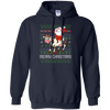 Image of Santa Riding Cow Merry Xmas Farming Gift Tshirt