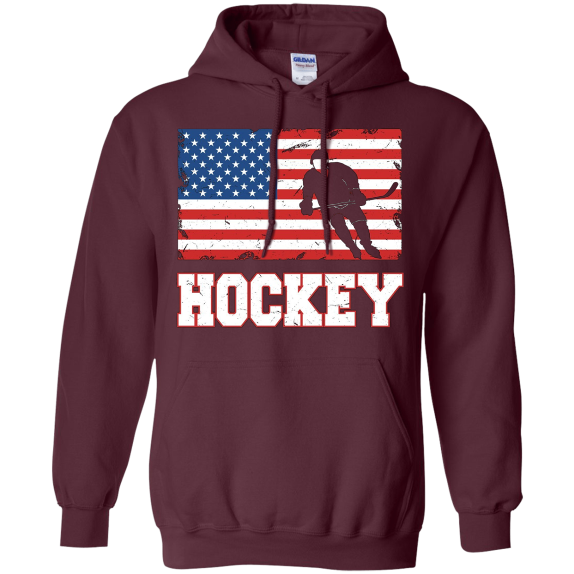 American Flag Hockey Tshirt Patriotic