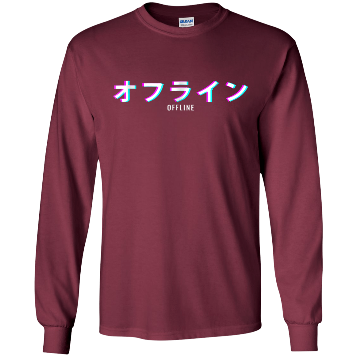 Aesthetic Offline Japanese Text Vaporwave T-Shirt
