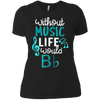 Image of Without Music Life Would B Flat T-Shirt - Funny Music