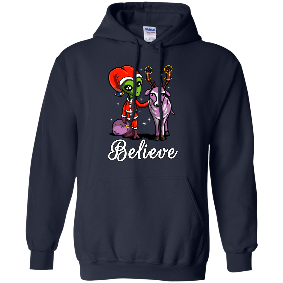 Alien Santa Christmas Funny Ufo Reindeer T-Shirt