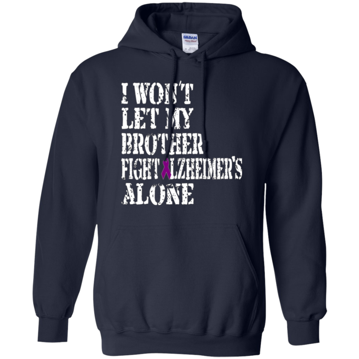Alzheimer's Awareness T Shirt For Brothers Purple Ribbon Tee