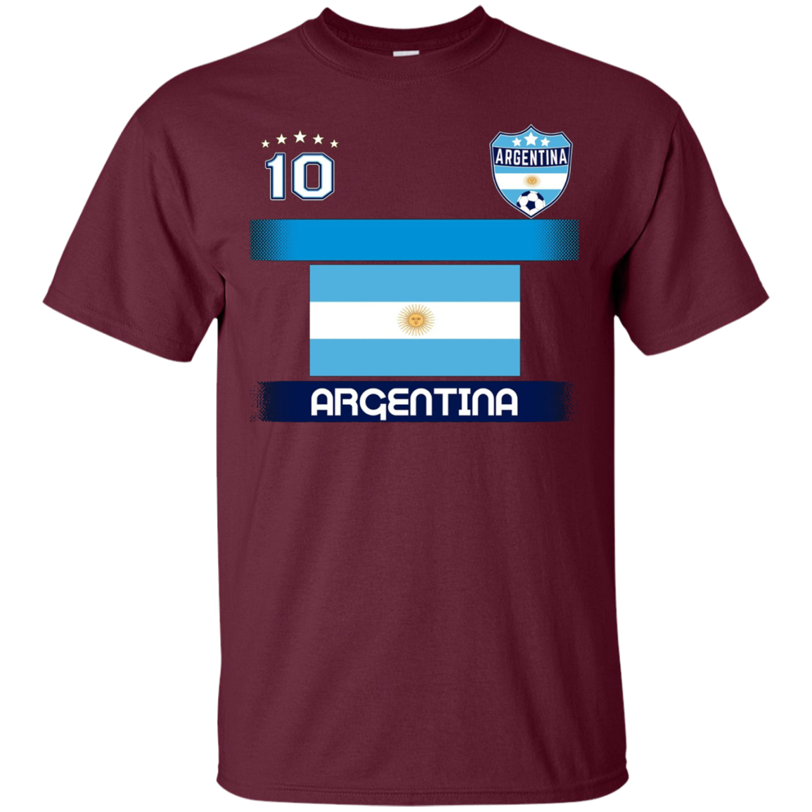 ARGENTINA Football Soccer T-Shirt with national flag