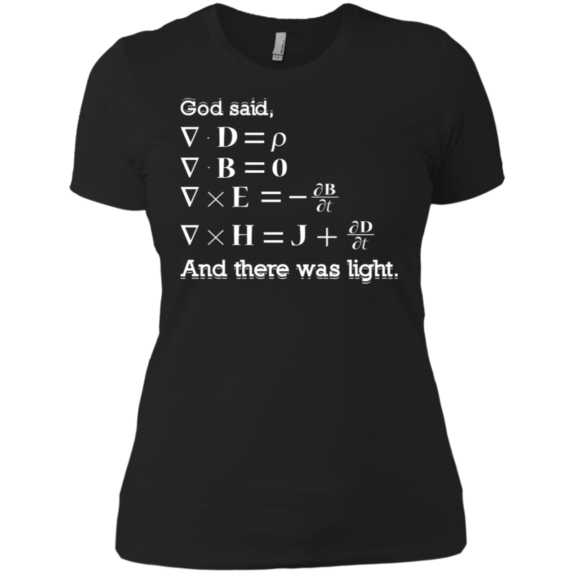 And God Said, Let There Be Light Physics Gift T Shirt