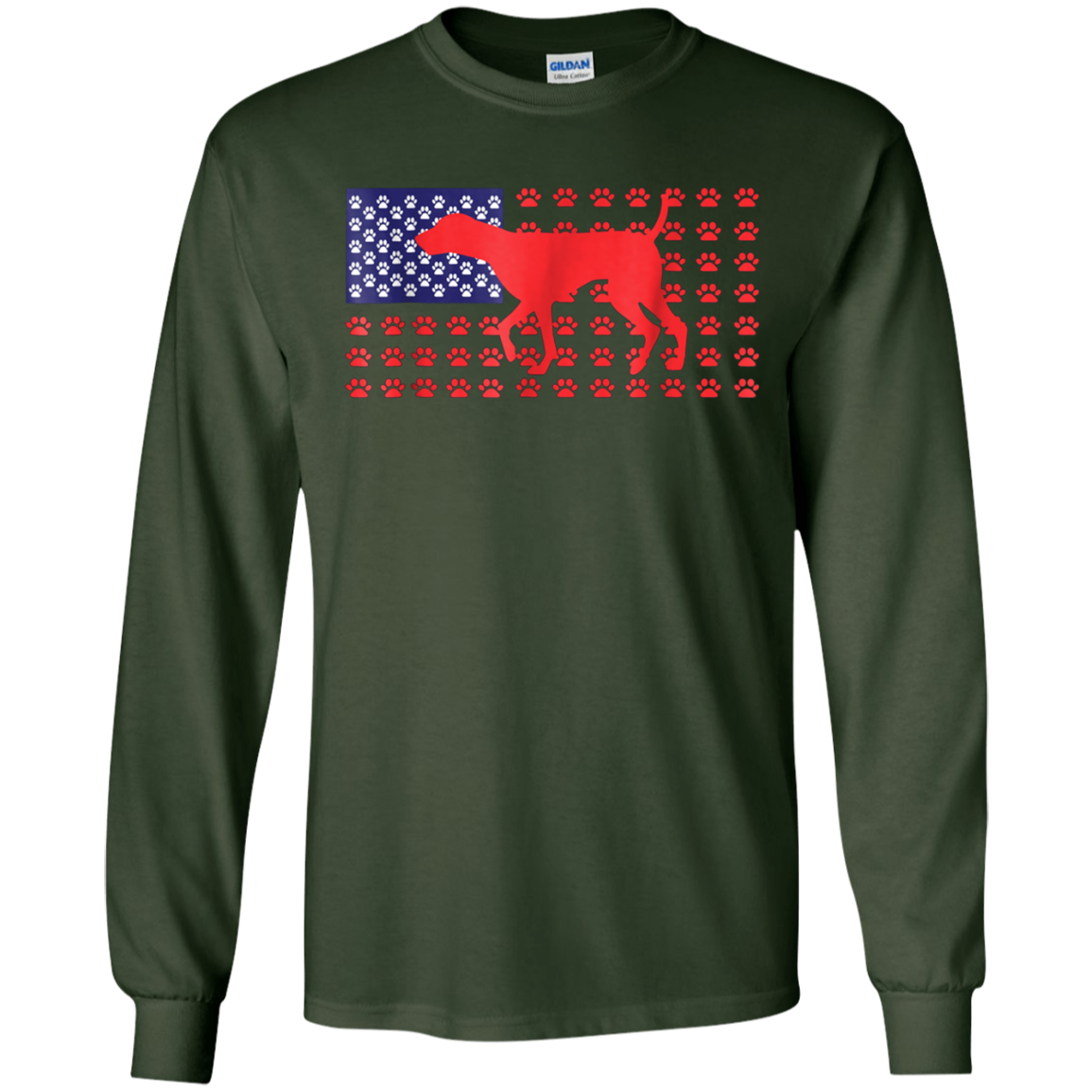 4th of July Tshirt, German Shorthaired Pointer American Flag