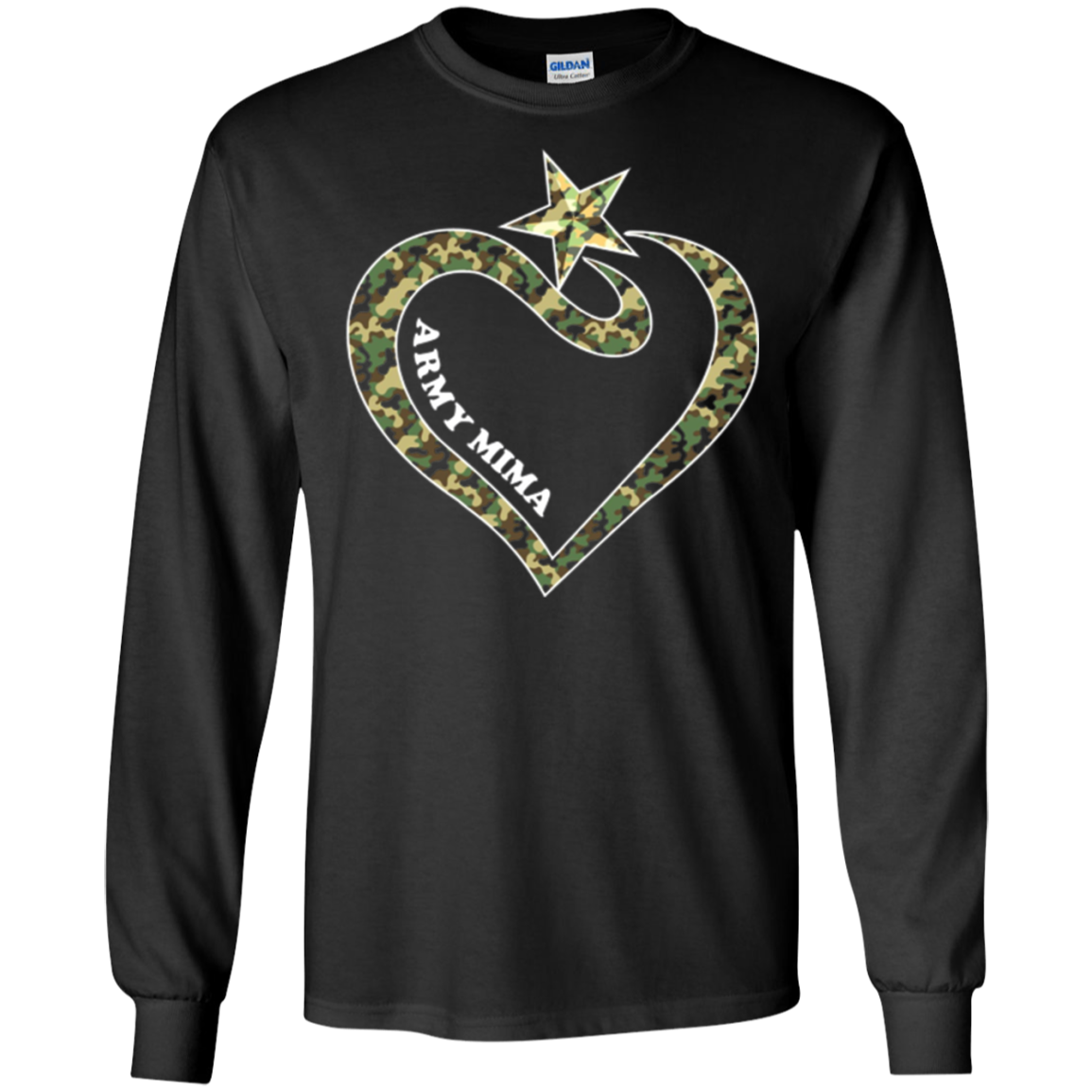 Army Mima With US Star Army Clothes T-Shirt Happy Mother