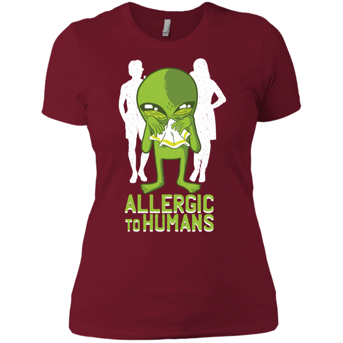 Allergic To Humans Funny Alien Galaxy Space Abduction Shirt