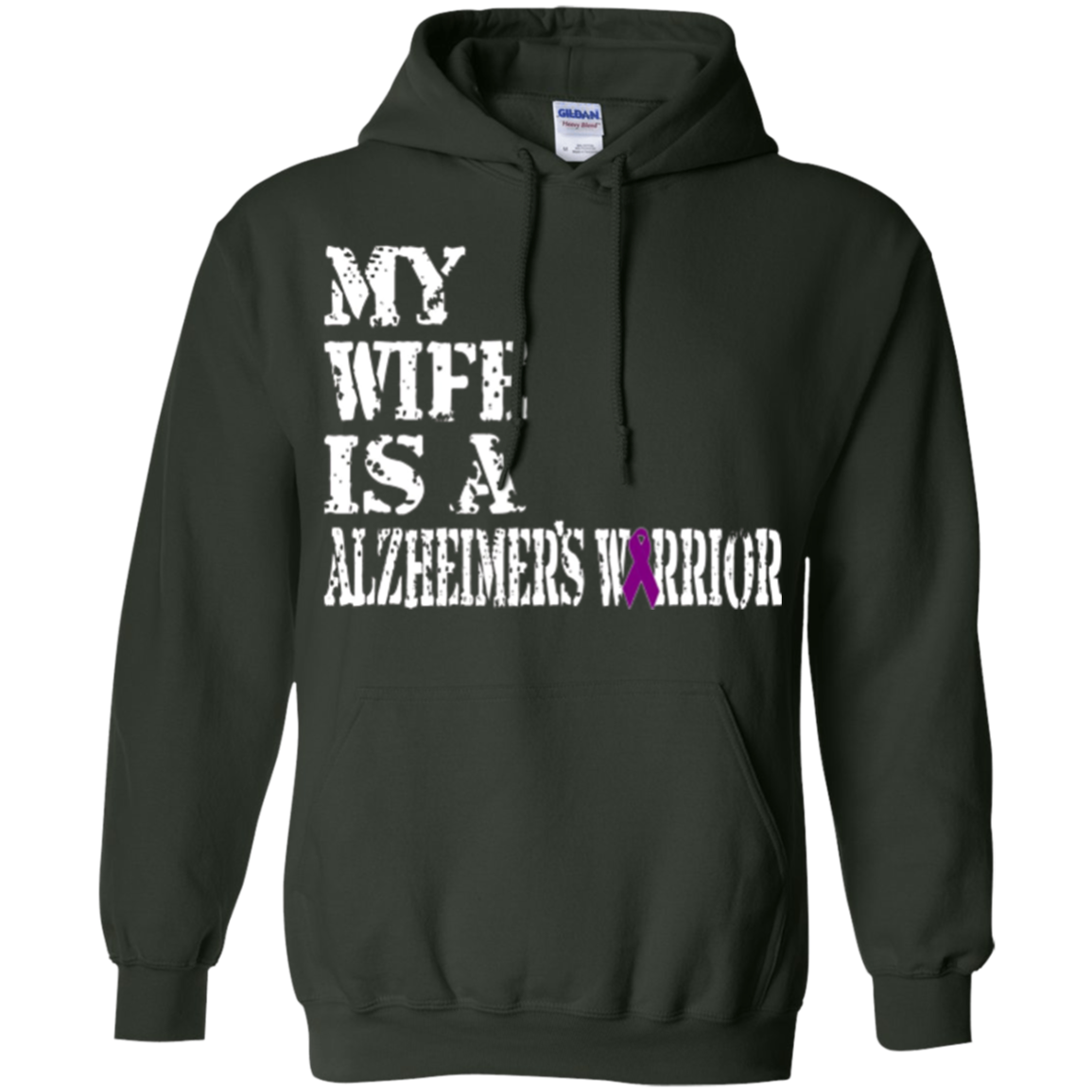 Alzheimer's Awareness T-Shirt For Wife Purple Ribbon Tee