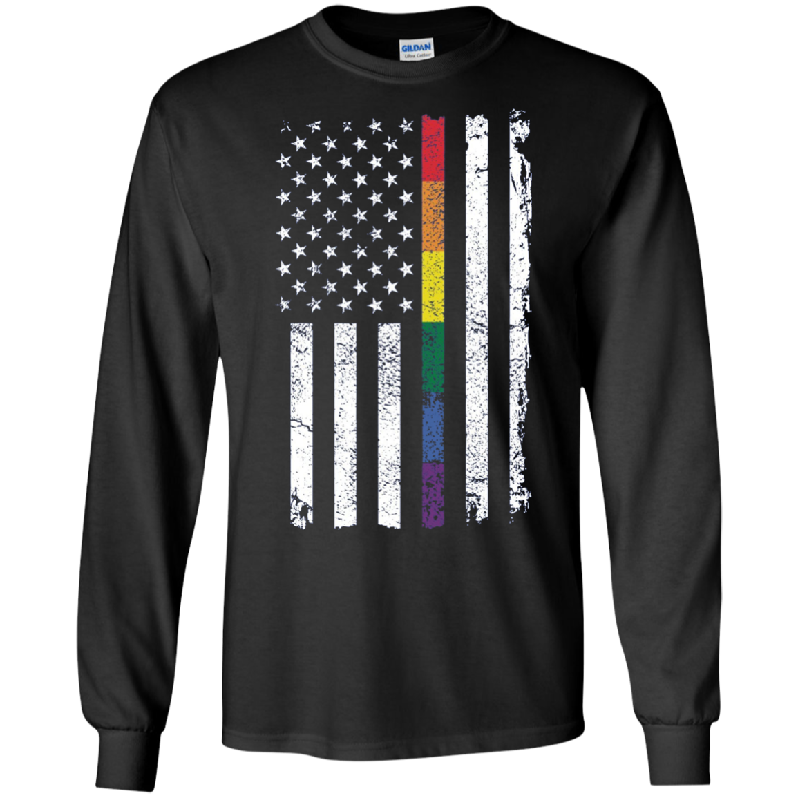American LGBT Pride LGBTQ Supporter Long Sleeve Tshirt