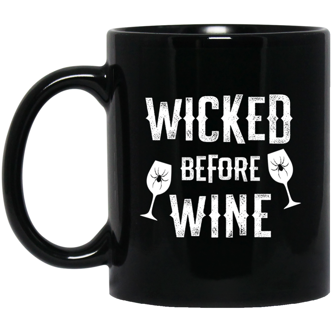 Funny Halloween Wine Long Sleeve Shirt Wicked Before Wine