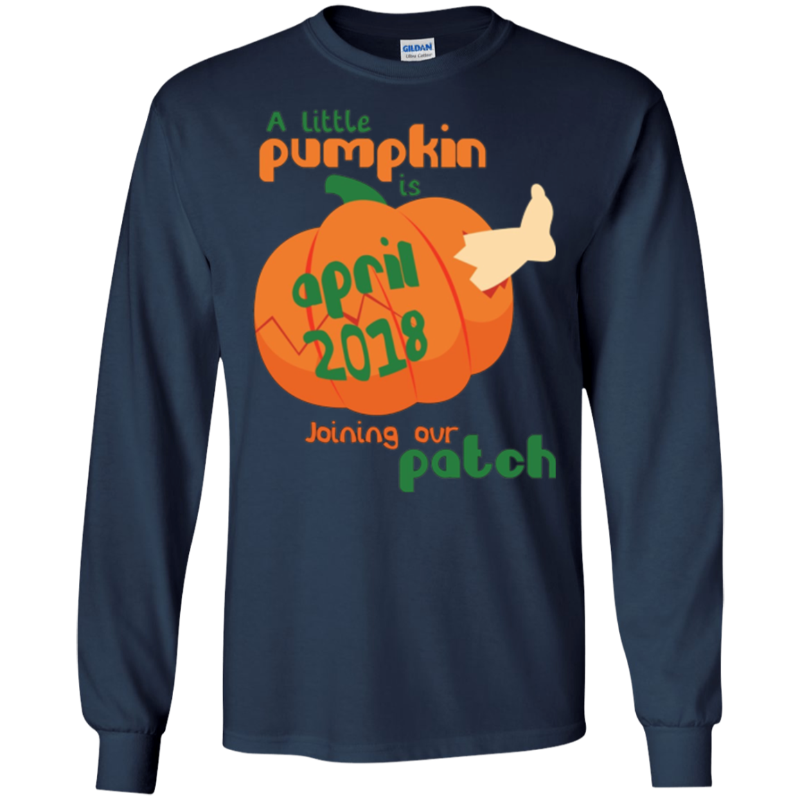 April 2018 Little Pumpkin Pregnancy Announcement Shirt Gift