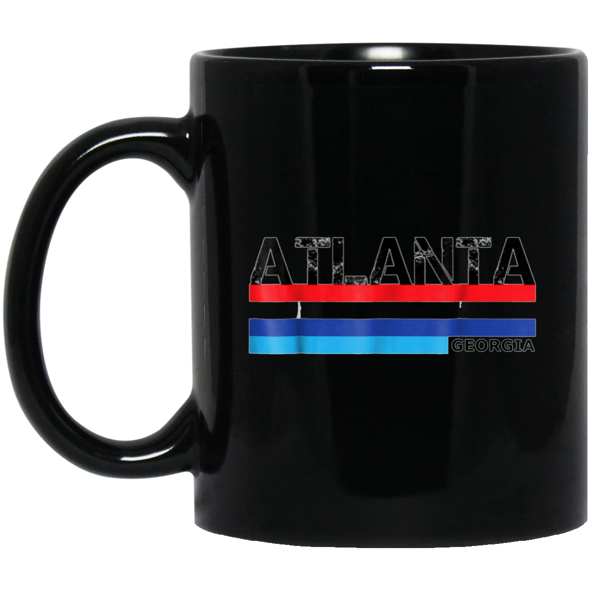 Atlanta, Georgia 1980s Vintage Style USA Colours T Shirt