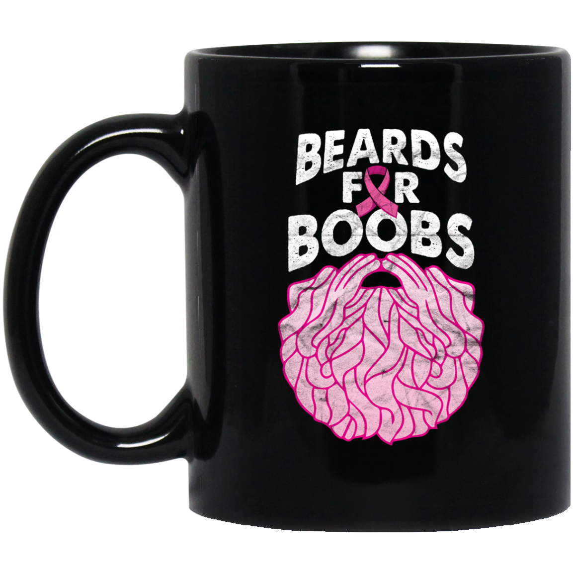 'Beards Breast Cancer Shirt' Breast Cancer Awareness Shirt