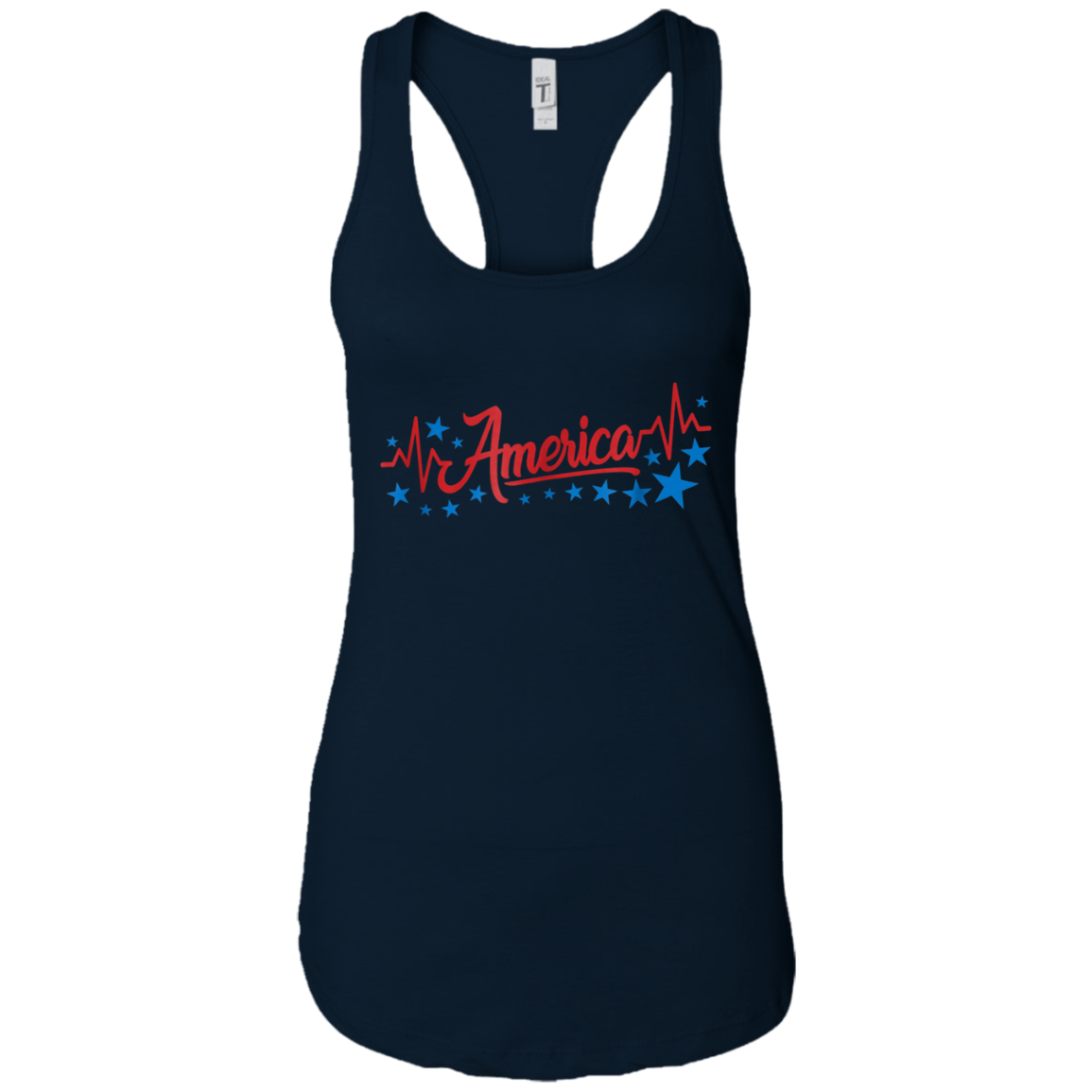 America Heartbeat Shirt Red Blue Fourth of July Outfit Stars