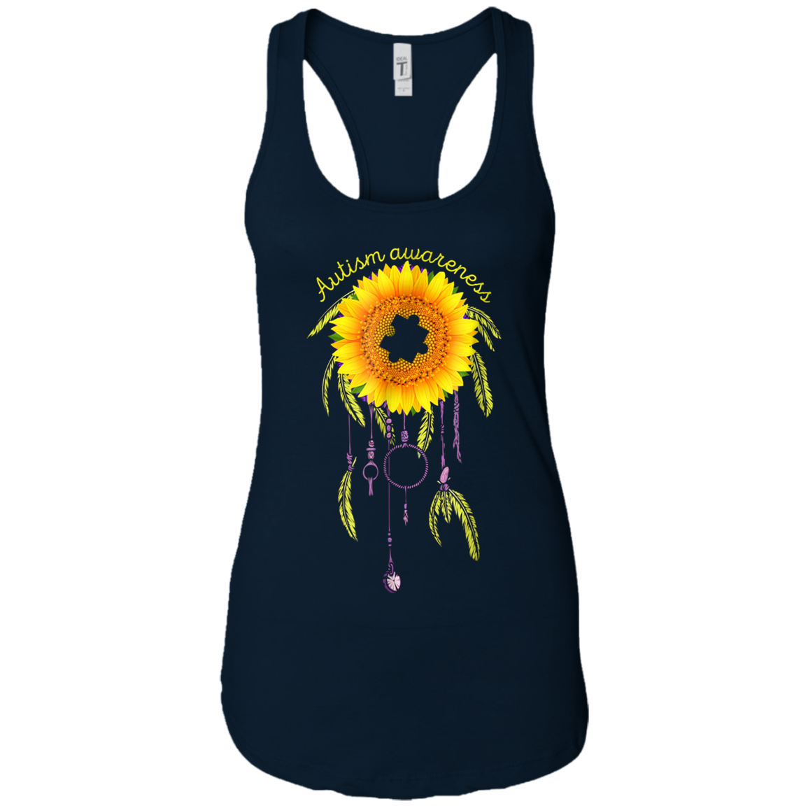 Autism Awareness Sunflower Dream Catcher T Shirt