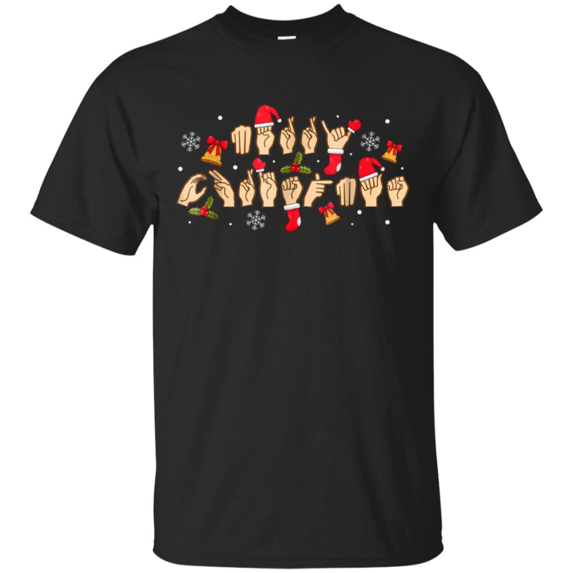 American Sign Language Christmas T-shirt For Deaf