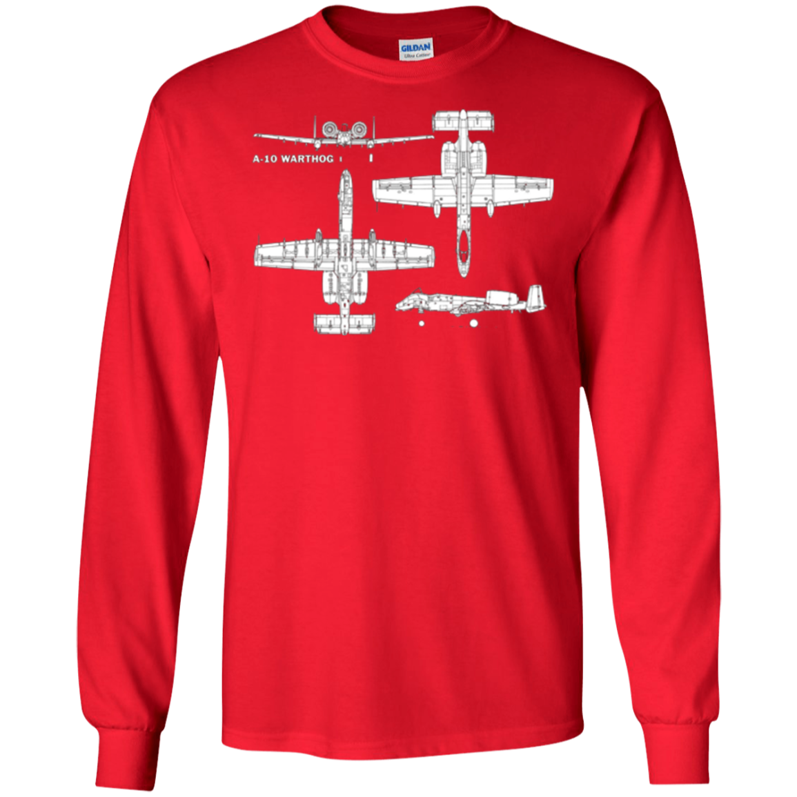 A-10 Warthog Military Aircraft T-Shirt