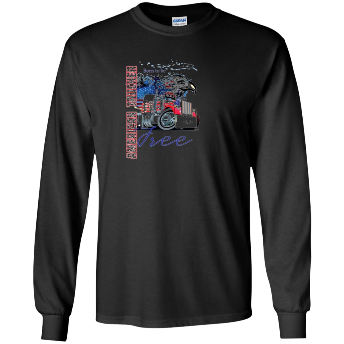 American TruckerT Shirt Truck Driver Patriotic TShirt