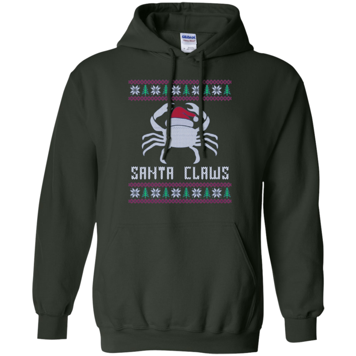 Santa Claws Festive Crab Ugly Christmas Gift Long Sleeve