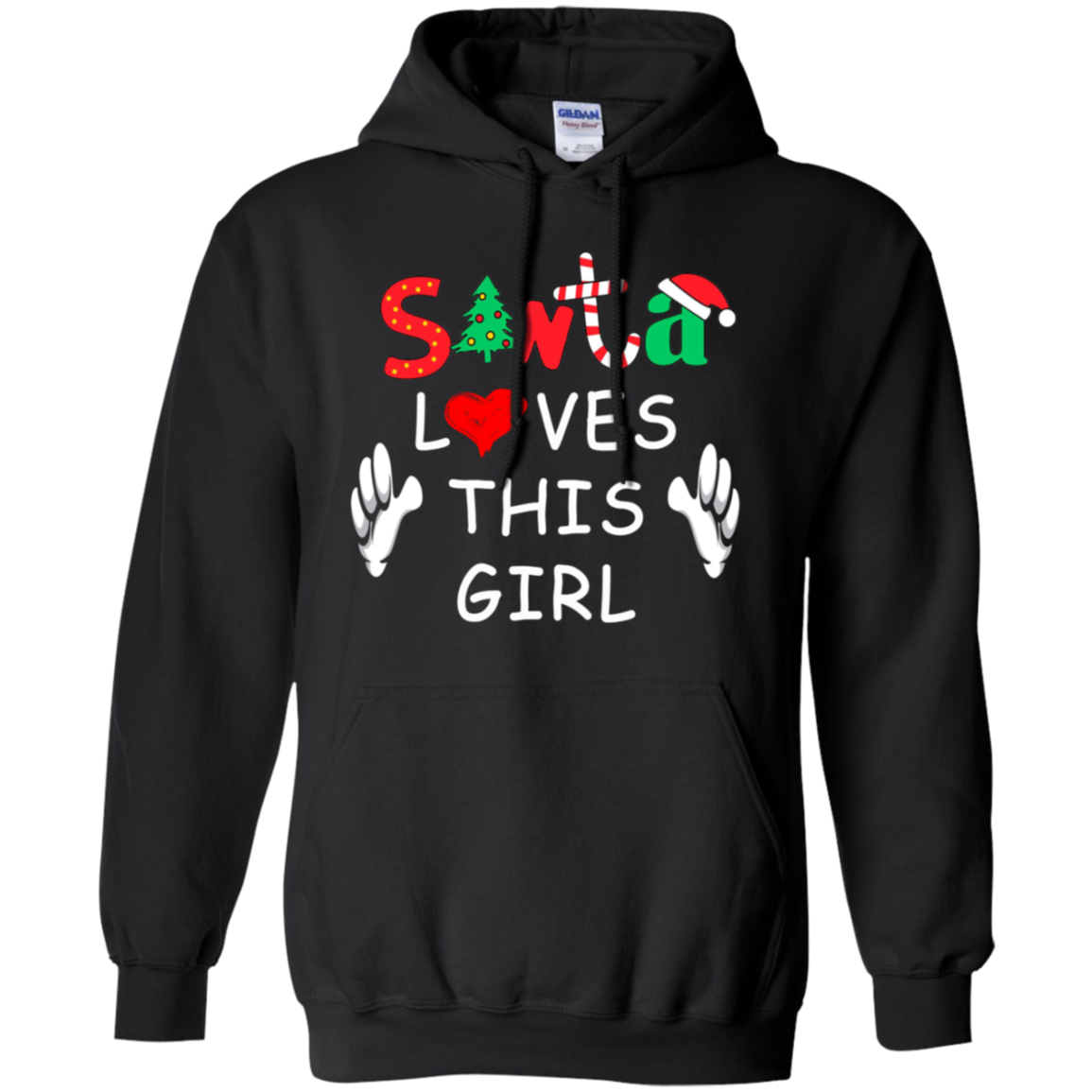 Santa Loves This Girl T Shirt Funny Christmas Gift Shirts