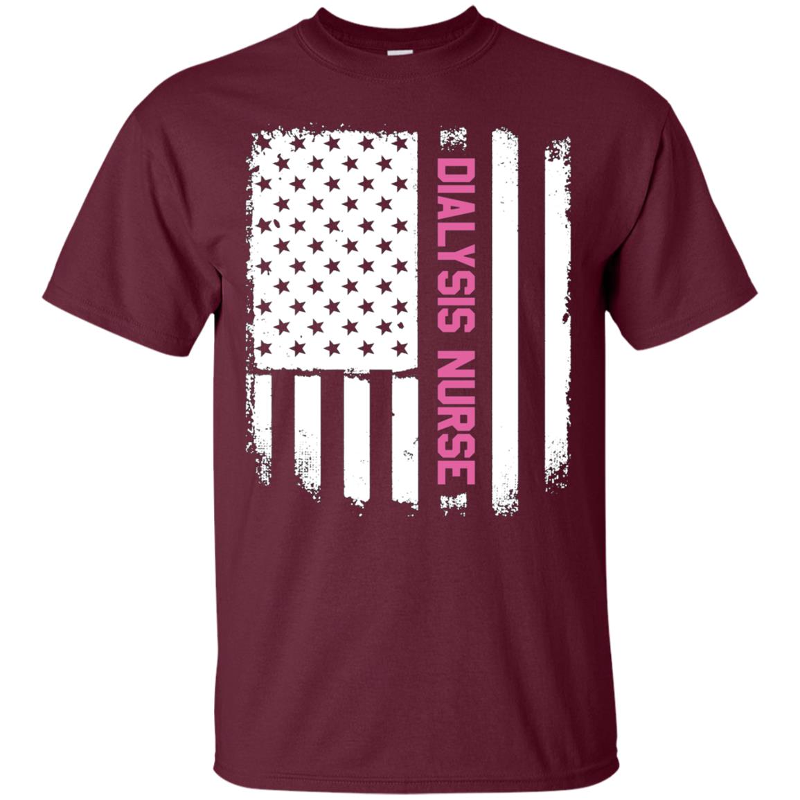 American Flag Nursing Dialysis Nurse T-Shirt
