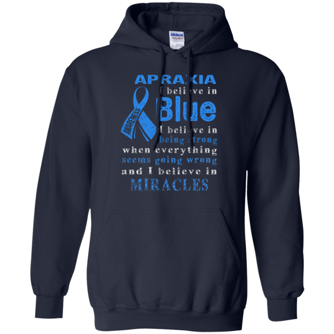 Apraxia Awareness I believe in Blue t-shirt