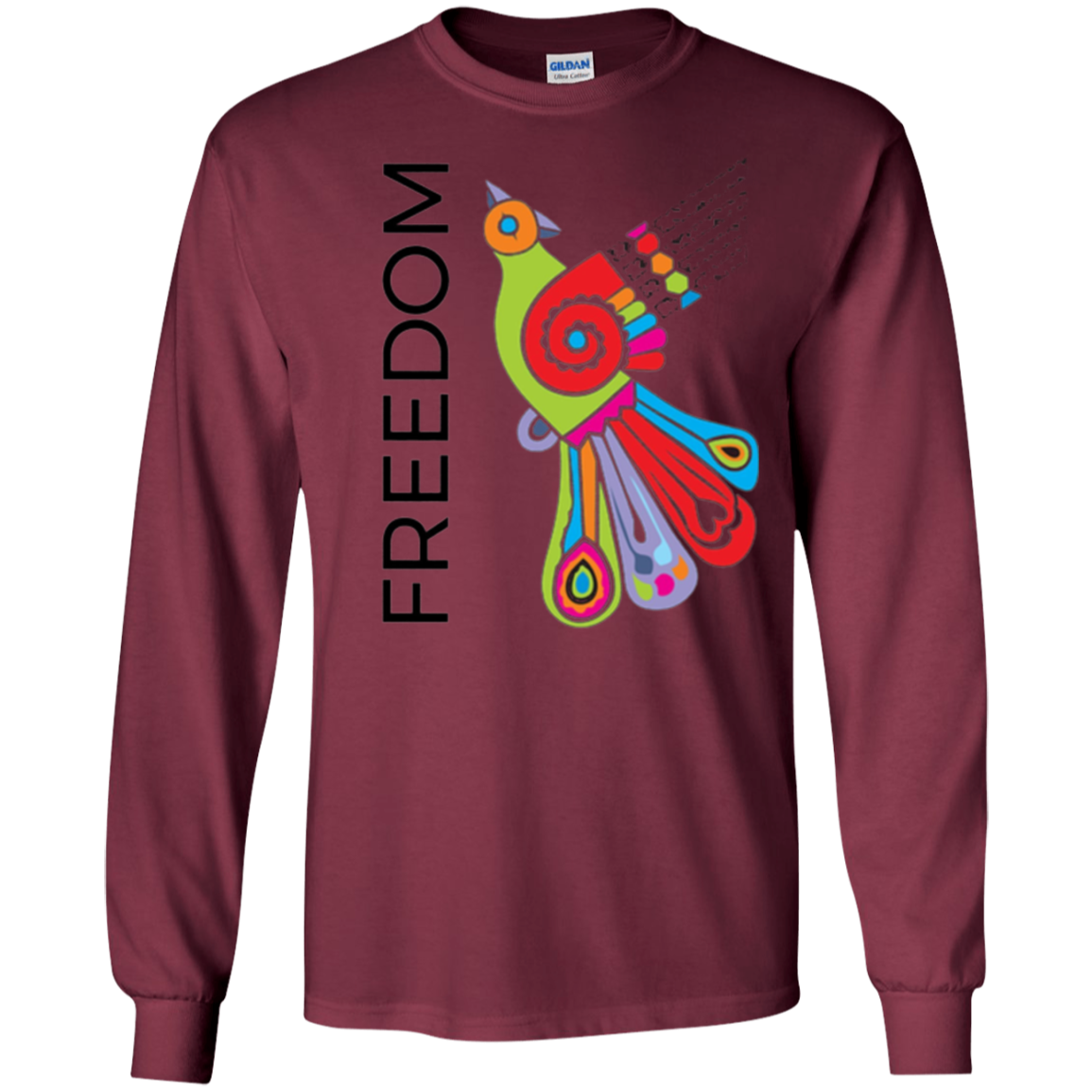 "Freedom" Bright Colorful Bird Diversity Unity T-Shirt