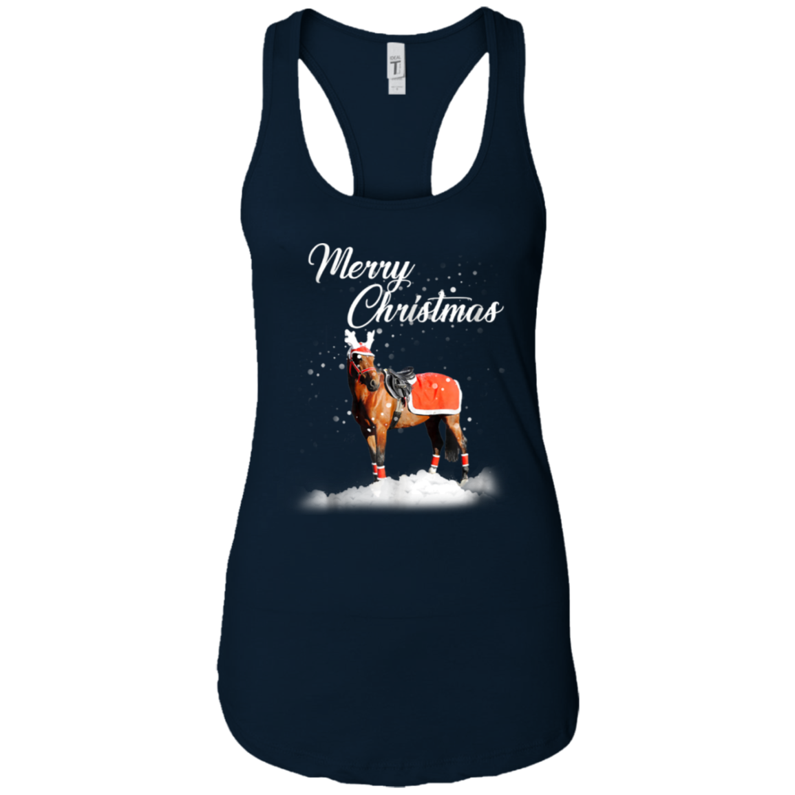 Santa Merry Christmas Horse TShirt Farm Farmer Christmas Tee