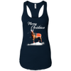 Image of Santa Merry Christmas Horse TShirt Farm Farmer Christmas Tee