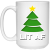 Image of Christmas Tree Lit Af Funny Christmas Shirt