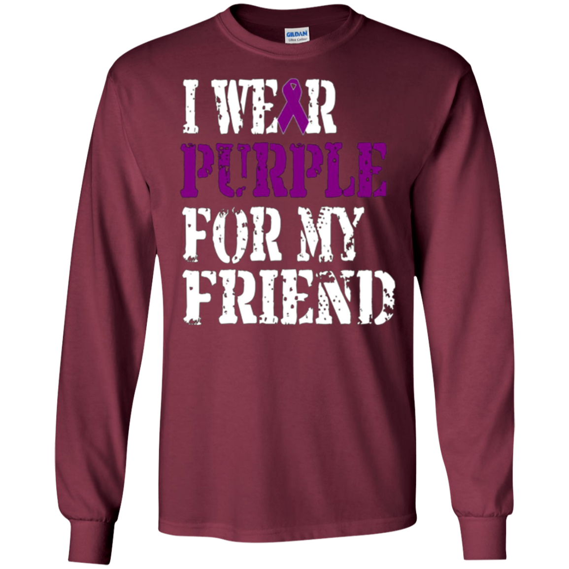 Alzheimer's Awareness T-shirt I Wear Purple For My Friend