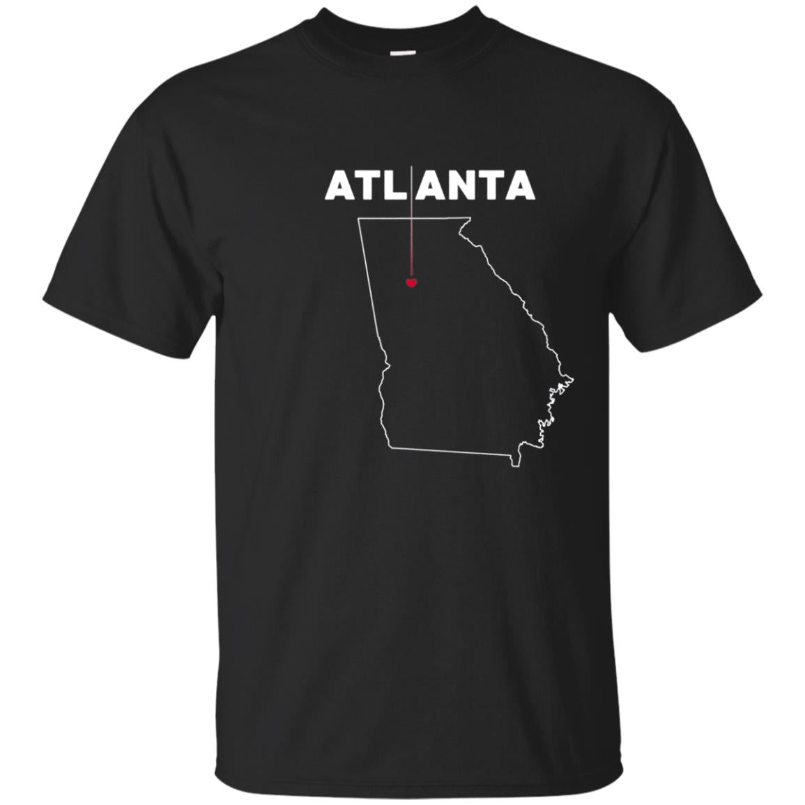 Le tee-shirt D'ATLANTA avec le cœur | nous aimons ATL