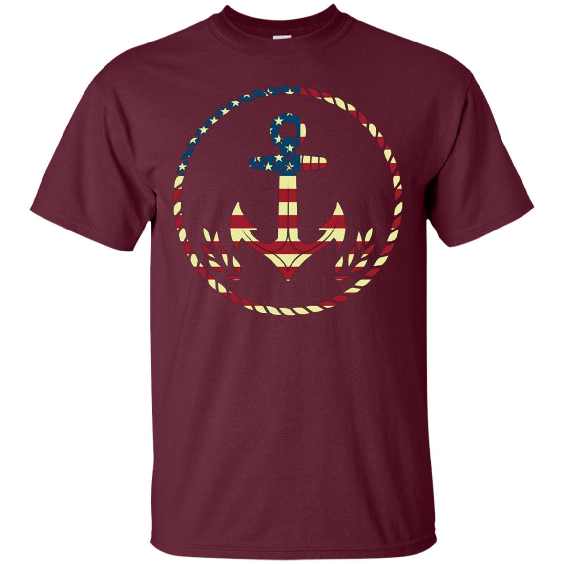 American Flag USA Sailor Anchor, Military 4th of July Shirt
