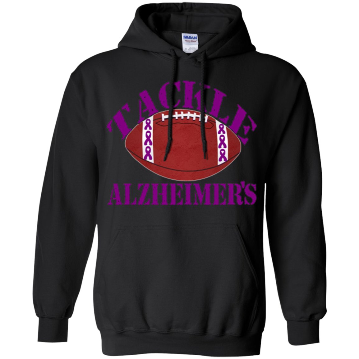 Alzheimer Awareness Purple Ribbon T Shirt For Football Fans