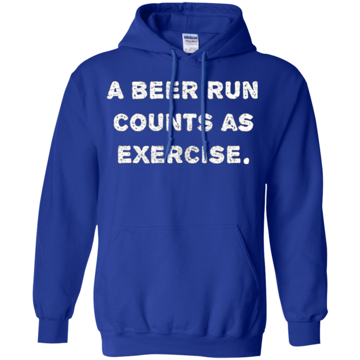 "A beer run counts as exercise." funny beer workout t-shirt