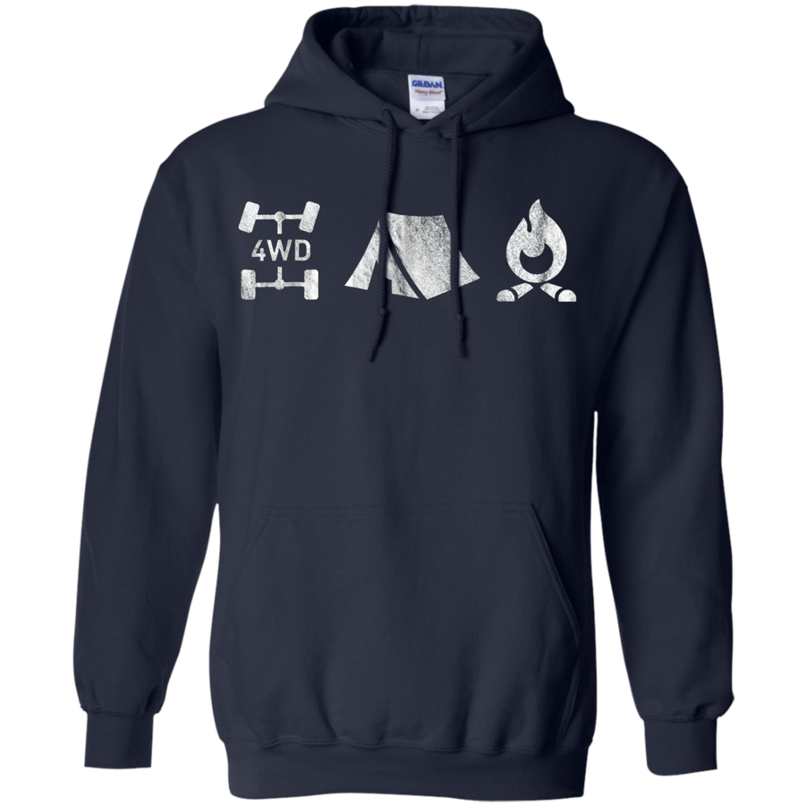 4WD Overland Explorer Tee 4x4 Tent Camp Fire T-Shirt