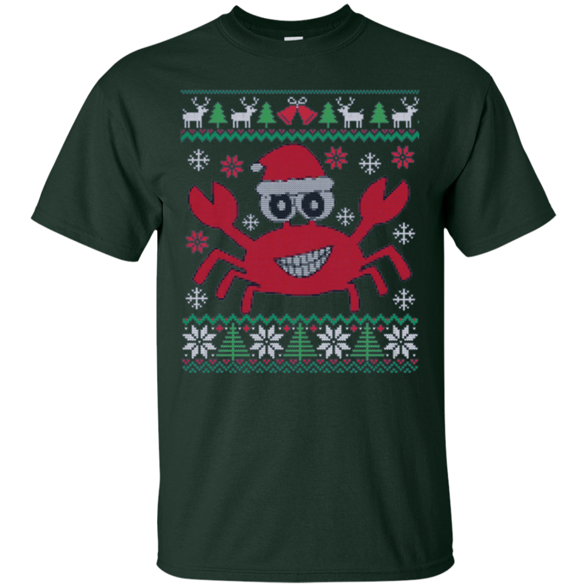Santa Claws Festive Crab Ugly Christmas Sweater T-Shirt