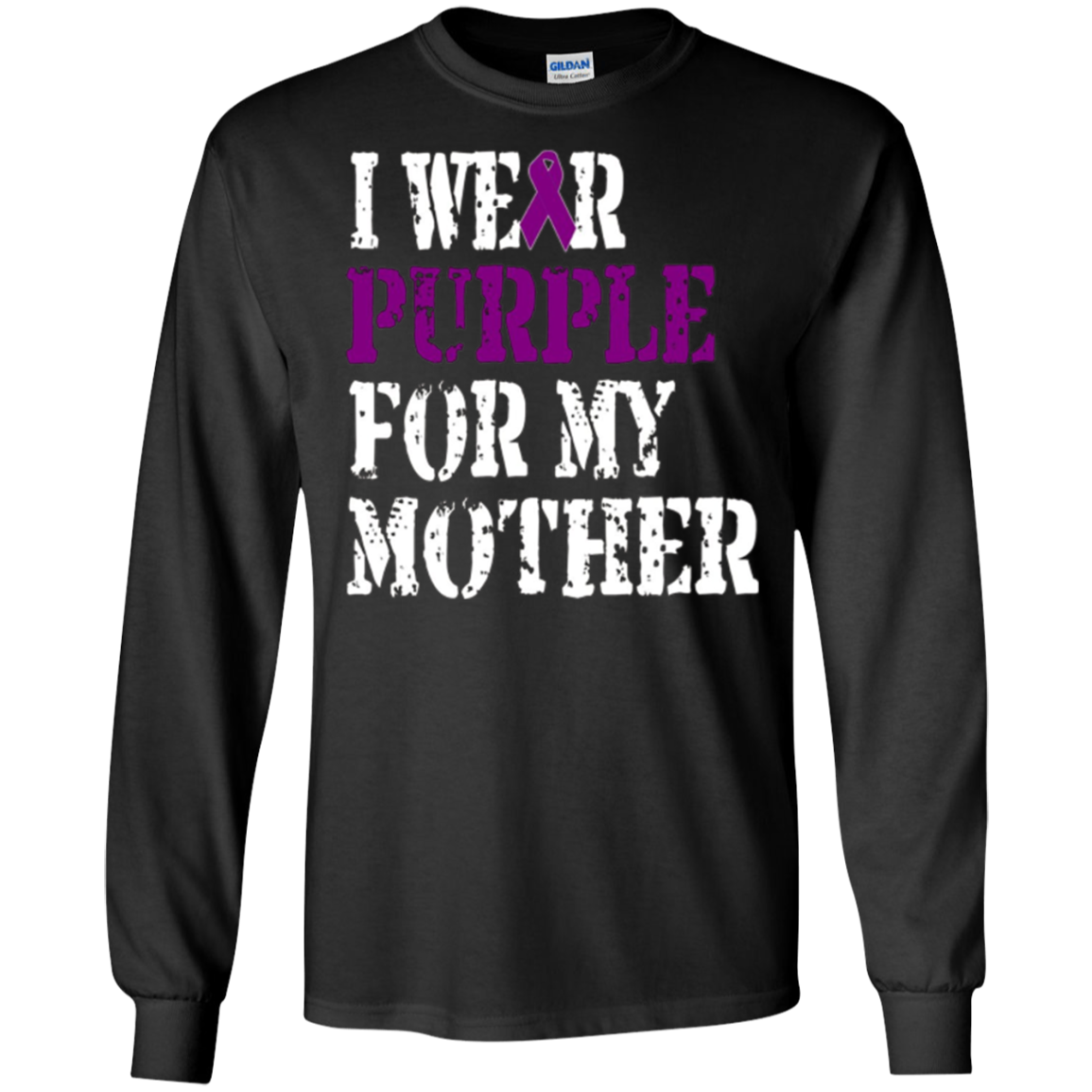 Alzheimer's Awareness T-Shirt I Wear Purple For My Mother