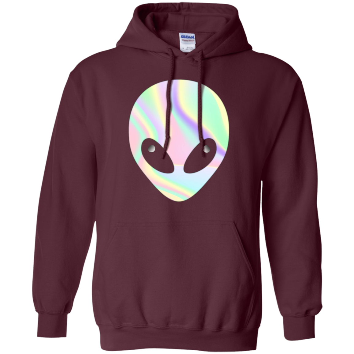 Alien Head T-Shirt Holographic Effect