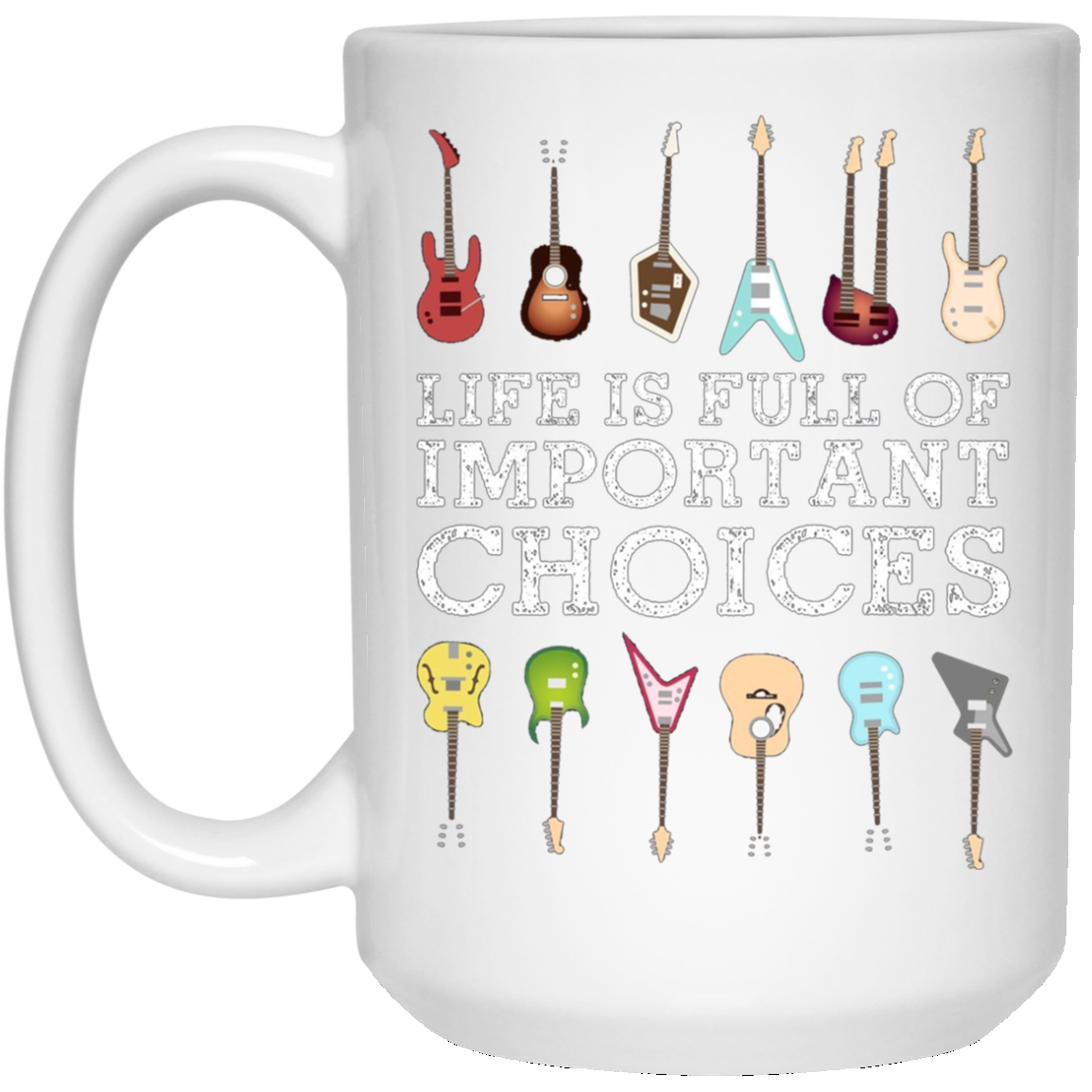 "Important Choices" Electric Guitar Nerd Musician T-shirt