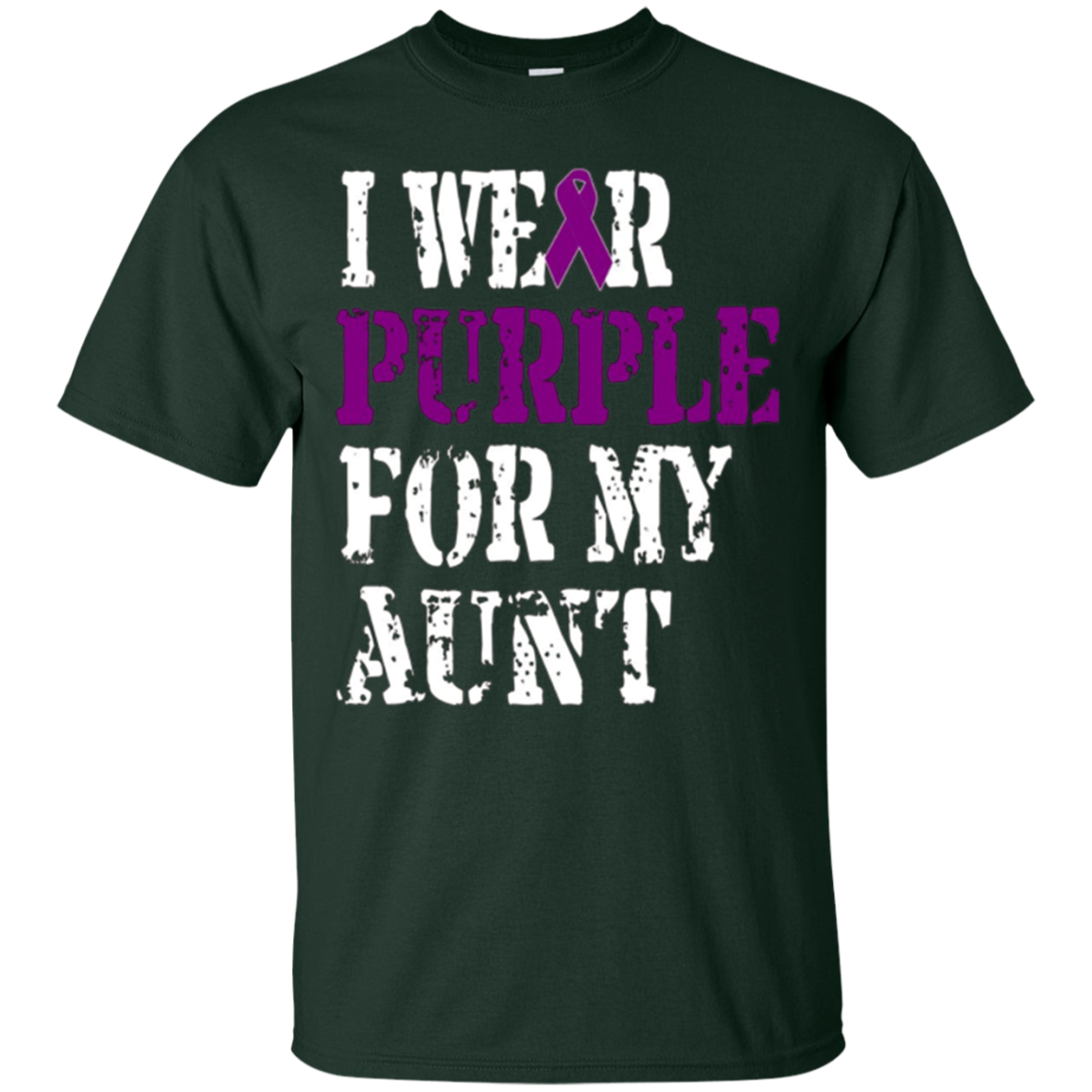 Alzheimer's Awareness Tshirt I Wear Purple For My Aunt