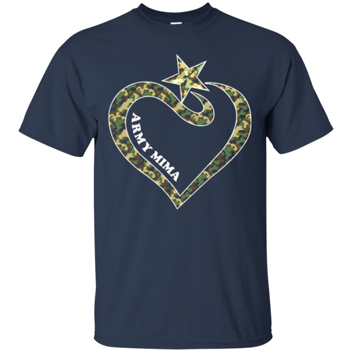 Army Mima With US Star Army Clothes T-Shirt Happy Mother