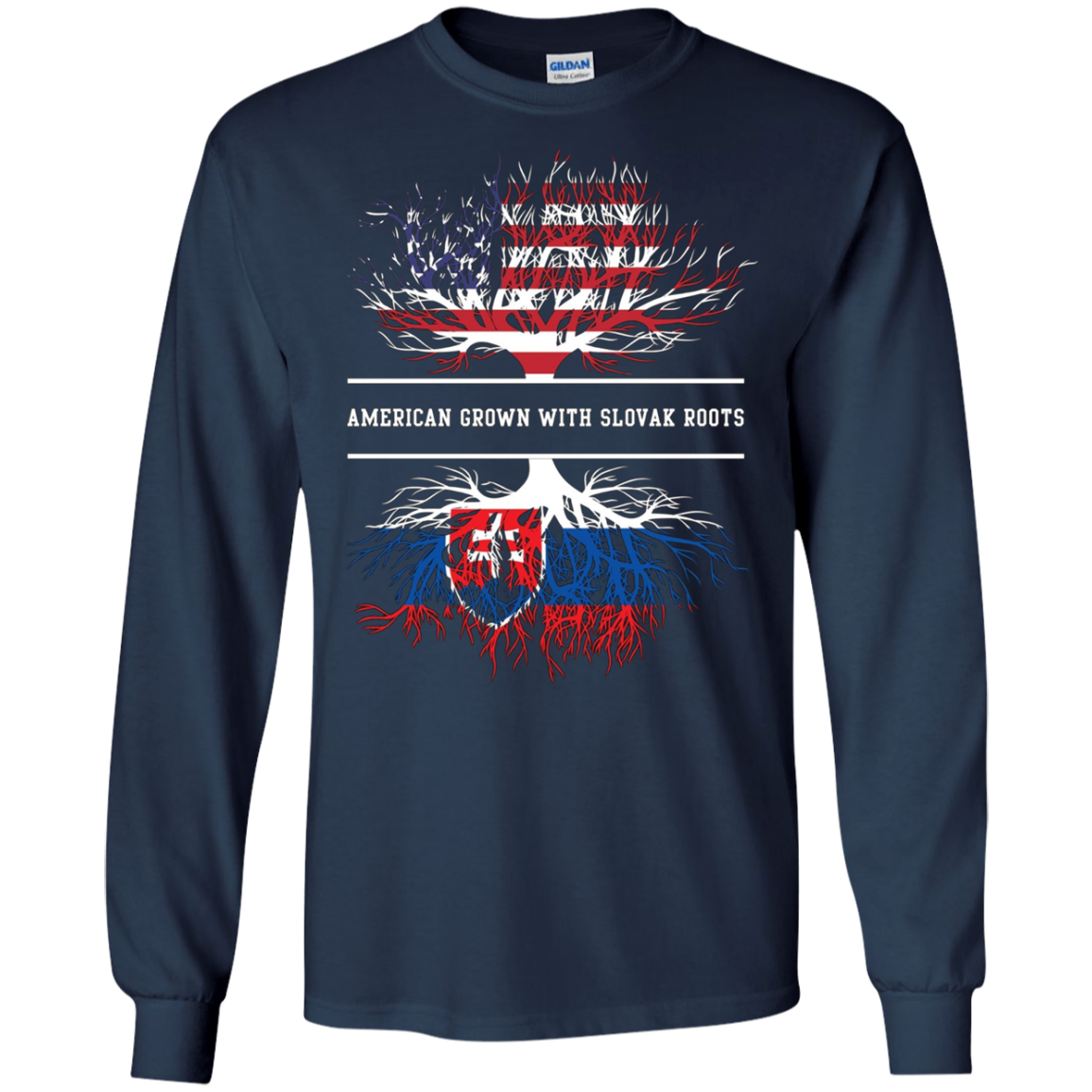 American Grown With Slovak Roots T-Shirt Slovakia Tee