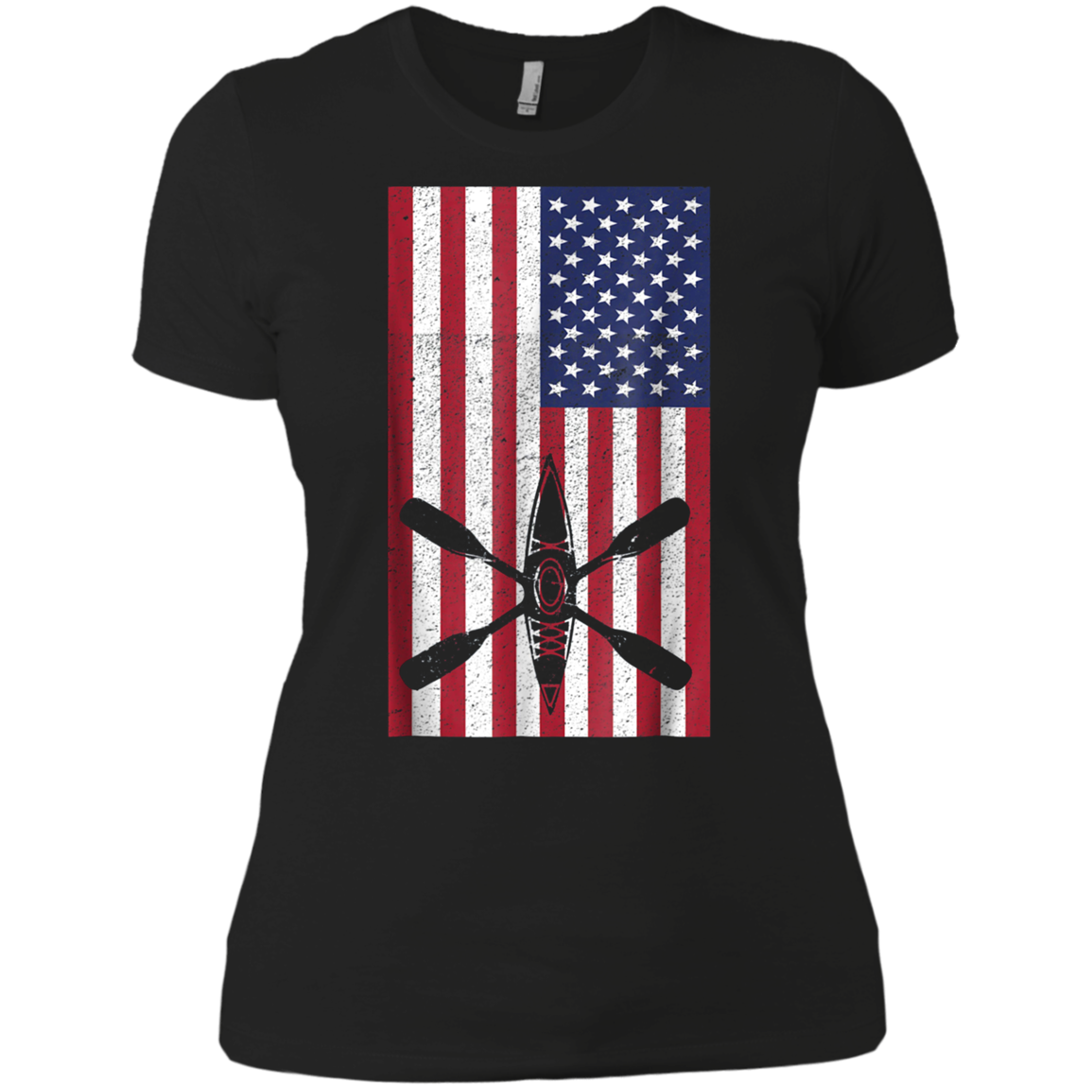 American Flag Kayak Shirt - Kayaking - Kayak Fishing