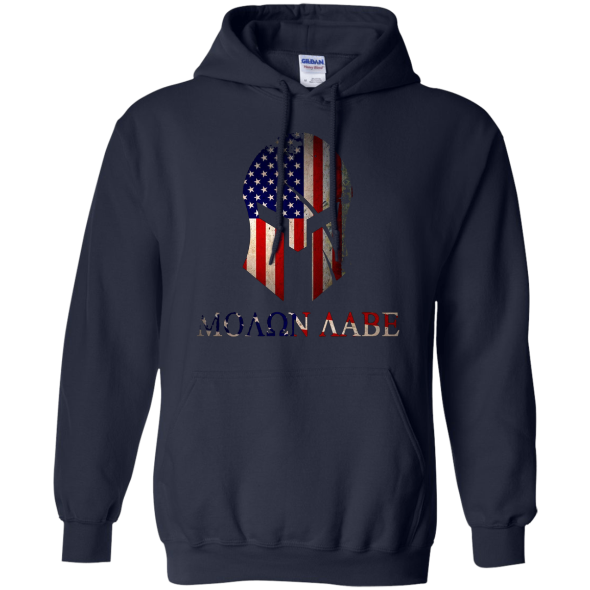 American Spartan Warrior Molon Labe Flag T-Shirt