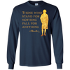 Image of Alexander Hamilton Quote Shirt Gold Silhouette T-Shirt
